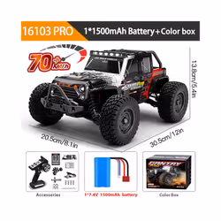 16102PRO Brushless 4WD RC Cars For Adultsï¼1:16 Fast RC Cars With  High-Speed Remote Control Car, All - 16103PRO 70KM-H Box