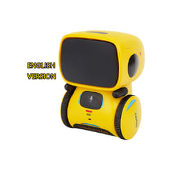 Toy Robot Voice Control Interactive Robot Cute Toy Smart Robot for Kids Dance Voice Command Touch Control - English Yellow