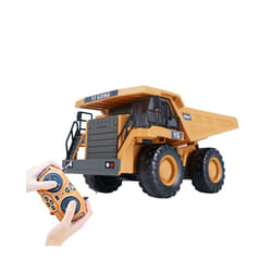 2.4Ghz 1/20 Remote Control Engineering Dumper Trucks 9CH Construction RC Alloy Vehicle Dump Truck Car - Plastic yellow