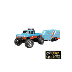 Mobile App Controlable 1:64 Metal Alloy Proportional Remote Control Car Christmas Gift 2.4GHz Mini RC - Blue-Orange