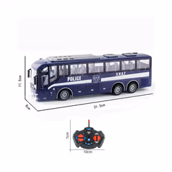 Rc Large Electric Bus Radio Controlled Car Tour Bus School Bus Model With LED Radio Control Machine - purple