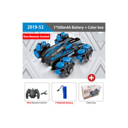 F1 Drift RC Car With Led Lights Music 2.4G Glove Gesture Radio Remote Control Spray Stunt Car 4WD Electric - 201952-One Remote-1B
