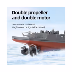 2.4G RC Boat High-Speed Remote Control Ship Simulation Warship Model Toy Mini Battleship Kids Toys for - 803D