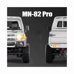 New MN82 Pro Retro Rc Car With LED Lights Full-scale Simulation 4WD LC79 Remote Control Pickup Truck - MN82 Yellow