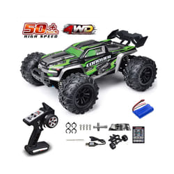 Rc Car Off Road 4x4 High Speed 70KM/H Remote Control Car with LED Headlight Brushless 4WD 1/16 Monster - 16102-GR-1B
