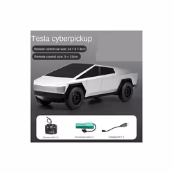 Children Remote Controlled Car Pickup Truck Toy Charging Four-way Race Car Drop Resistant Toy Car For - F110001 gray