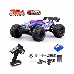 Rc Car Off Road 4x4 High Speed 70KM/H Remote Control Car with LED Headlight Brushless 4WD 1/16 Monster - 16101-PP-1B