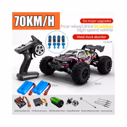 Rc Car Off Road 4x4 High Speed 70KM/H Remote Control Car with LED Headlight Brushless 4WD 1/16 Monster - 16101-PP-1B