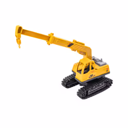 New 1:24 2.4G Remote Control Excavator 4 Channel RC Model Car Toy Professional Plastic Simulation Construction - Yellow