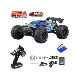 Rc Car Off Road 4x4 High Speed 70KM/H Remote Control Car with LED Headlight Brushless 4WD 1/16 Monster - 16101-BU-1B