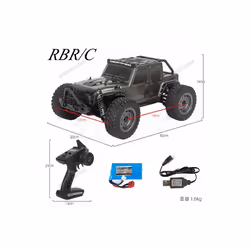 50 or 80KM/H Rc Cars 1/16 Off Drift Road 4WD with LED 2.4G Waterproof Remote Control Monster Truck for - 16103-Black