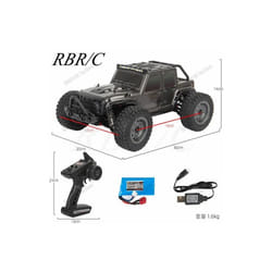 50 or 80KM/H Rc Cars 1/16 Off Drift Road 4WD with LED 2.4G Waterproof Remote Control Monster Truck for - 16103-Black