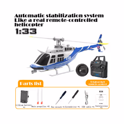 RC ERA C138 1:36 Remote Control Simulation RC Bell 206 Helicopter Altitude Hold 2.4g Genuine 6axis Gyro - RC C138ZC BLUE 1B