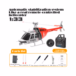 RC ERA C138 1:36 Remote Control Simulation RC Bell 206 Helicopter Altitude Hold 2.4g Genuine 6axis Gyro - RC C138ZC RED 1B