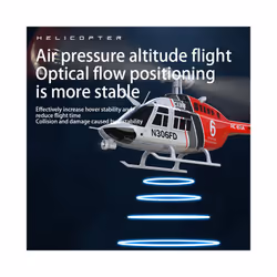 RC ERA C138 1:36 Remote Control Simulation RC Bell 206 Helicopter Altitude Hold 2.4g Genuine 6axis Gyro - RC C138ZC RED 1B