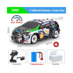 WLtoys K969 1:28 4WD 2.4G Mini RC Racing Car High Speed Off-Road Remote Control Drift Toys Alloy Vehicle - K989 1B Foam Box