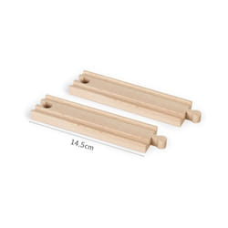 Wooden Railway Track Beech Wood Track Accessories Fit for All Kinds of Thomos Trains for Biro Wood Tracks - Wooden track 2pc A18
