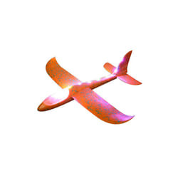 LED Foam Plane Hand Throw Glider Model Children's Outdoor Educational Toy Sport Glowing Toy Children's - full LED Yellow 48cm