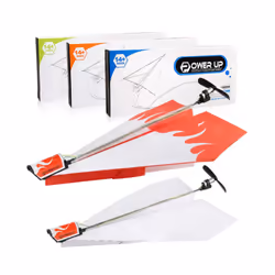 Airplane Rc Folding Paper Model DIY Motor Power Red Rc Plane Power Kids Boy Toy Diecast Airplane Model - Random Color 1PC