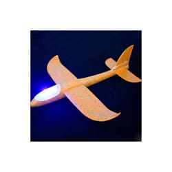 LED Foam Plane Hand Throw Glider Model Children's Outdoor Educational Toy Sport Glowing Toy Children's - LED Yellow 48cm