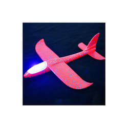 LED Foam Plane Hand Throw Glider Model Children's Outdoor Educational Toy Sport Glowing Toy Children's - LED Red 48cm