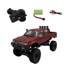 New WPL C64-1 RC CAR 1/16 2.4G Full Scale 4WD Climbing Car Off Road Vehicle C64 Pickup Truck Remote - C64-1 Red