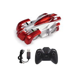 2.4G RC CAR Wall Climbing Car Remote Control Toys Climb Wall Ceiling Light Racing Model Electric Anti-gravity - red