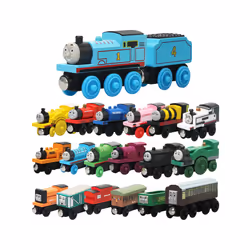 Thomas and Friends Wooden Pocket Toy Train Model Toy Molley Gold Diesel Lady Toby Rail Train Toys For - 34