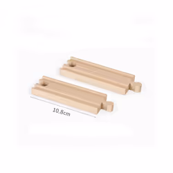 Wooden Railway Track Beech Wood Track Accessories Fit for All Kinds of Thomos Trains for Biro Wood Tracks - Wooden track 2pc  ...