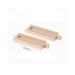Wooden Railway Track Beech Wood Track Accessories Fit for All Kinds of Thomos Trains for Biro Wood Tracks - Wooden track 2pc A17
