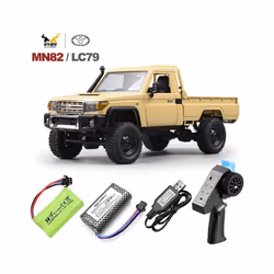 MN82 1:12 Full Scale MN Model RTR Version RC Car 2.4G 4WD 280 Motor Proportional Off-Road RC Remote - MN82 2B Rice white