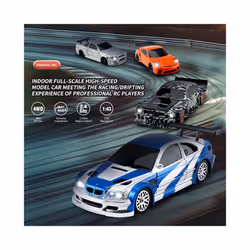Upgraded Gyro 1/43 RC Drifting Car Racing RTR 4WD High Speed Radio Control Model 2.4G Drift Race Vehicle - 4302 with gyro