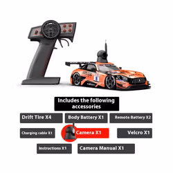 Kamtom Drift Remote Control Car Rc Racing High-Speed Racing Adult Boy Toy Full Scale Children'S Competitive - Orange  camera