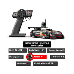 Kamtom Drift Remote Control Car Rc Racing High-Speed Racing Adult Boy Toy Full Scale Children'S Competitive - Black  camera