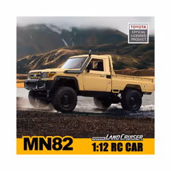 MN82/MN82 PRO 1:12 Retro RC Car With LED Lights 4WD Remote Controlled Climbing Off-road Vehicle For - MN82PRO Silver 1B