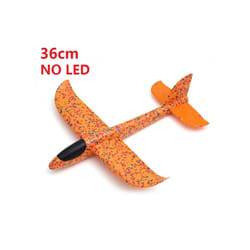 48cm Hand Throw Airplane EPP Foam Launch fly Glider Planes Model Aircraft Outdoor Fun Toys for Children - 36cm No LED Yellow