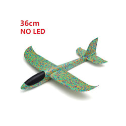 48cm Hand Throw Airplane EPP Foam Launch fly Glider Planes Model Aircraft Outdoor Fun Toys for Children - 36cm No LED Green