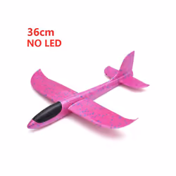 48cm Hand Throw Airplane EPP Foam Launch fly Glider Planes Model Aircraft Outdoor Fun Toys for Children - 36cm No LED Red
