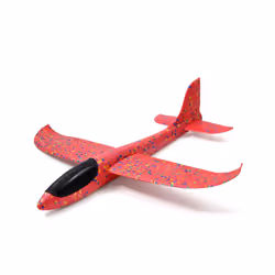 Hand Launch 35cm Flying Throw Airplane Outdoor Sports Toys for Children Glider Aircraft Model Foam Gliding - Red