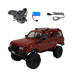 WPL C54-1 4WD 2.4G Off-road Car LC80 Remote Control Car RC Crawler Buggy Moving Machine Kids Battery - C54 Red