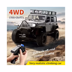 RC Crawler 4x4 Car MN128  2.4G Climbing Buggy Professional with LED Light Full Scale Remote Control - BLACK