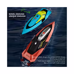 S5 2.4G RC Boat Waterproof Dual Motor High Speed Racing Speedboat Model Electric Radio Control Outdoor - S5-Red