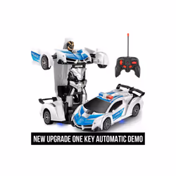 Electric RC Car 2 In 1 Transformation Robots Sports Vehicle Model Robots Boys Toys Remote Cool RC Deformation - 1PCS