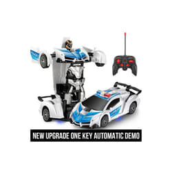 Electric RC Car 2 In 1 Transformation Robots Sports Vehicle Model Robots Boys Toys Remote Cool RC Deformation - 1PCS