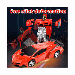 Electric RC Car 2 In 1 Transformation Robots Sports Vehicle Model Robots Boys Toys Remote Cool RC Deformation - 1PCS