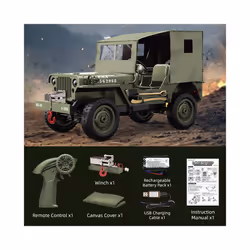 BGTOY Rc Car C8815 Willis Jeep 1/10 Simulation Climbing Vehicle Slow Rc Off Road Racing Military Card - Set B