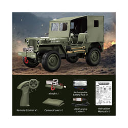 BGTOY Rc Car C8815 Willis Jeep 1/10 Simulation Climbing Vehicle Slow Rc Off Road Racing Military Card - Set B