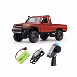 Full Scale RC CAR1:12 2.4G 4WD Off-Road Crawler Car Pick Up TruckControllable Headlights Remote Control - MN82 Red