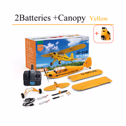 Hot Sale RC Plane RTF 2.4G Brushless Motor 3D/6G Remote Control Airplane  Wltoys A160 Upgraded J3-CUB - 2BC New  Version