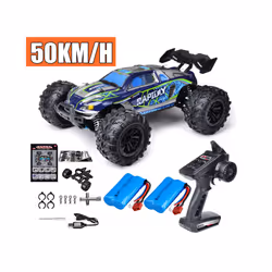 Rc Car Off Road 4x4 High Speed 75KM/H Remote Control Car With LED Headlight Brushless 4WD 1/16 Monster - 16101-BU-2B